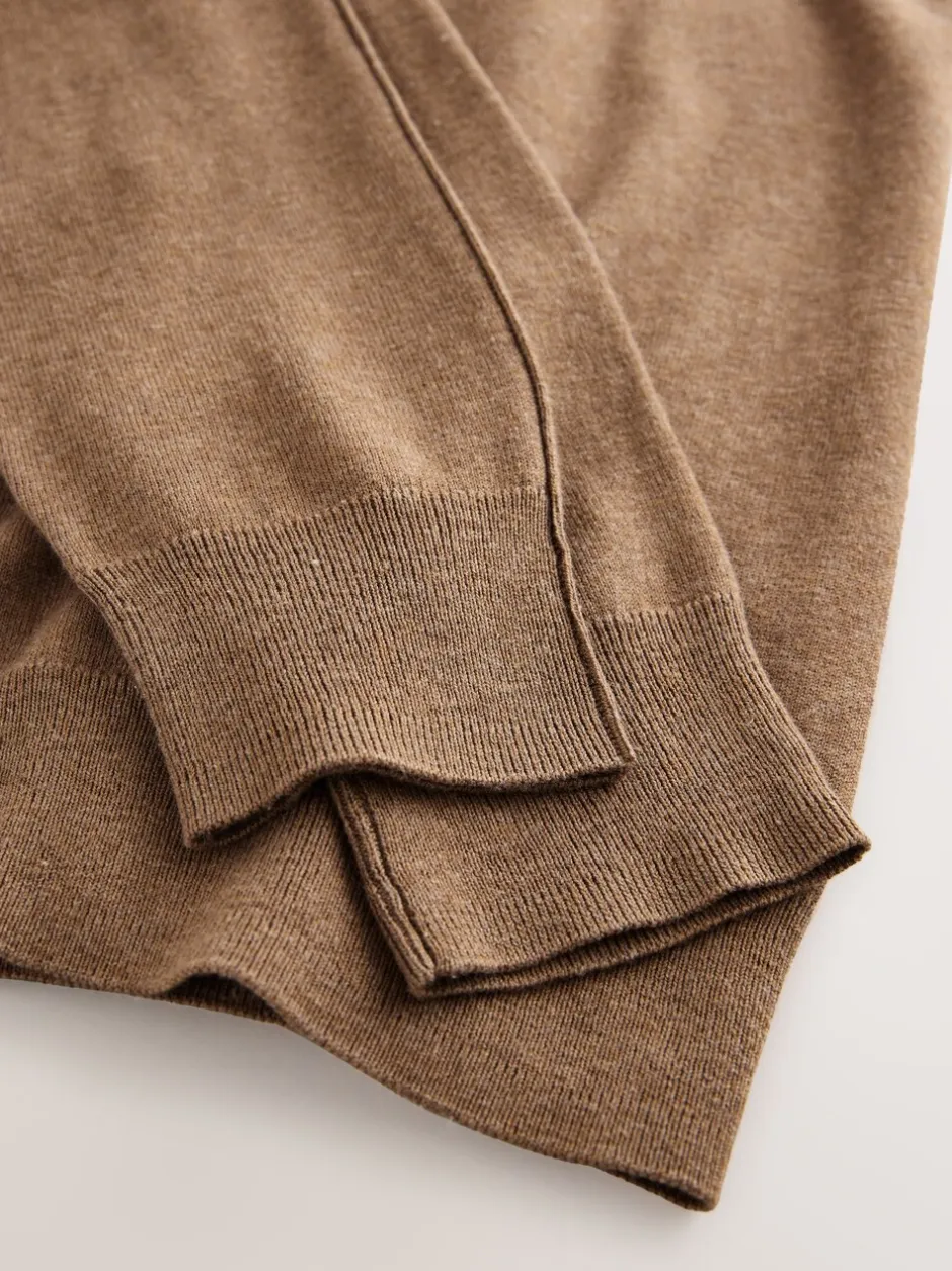 Gebreide Kleding*Next Camelbruin - Soft Touch Ronde hals Katoen Rijke Trui