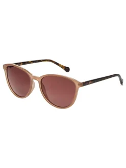 Zonnebril|Ted Baker - - Klassieke zonnebril met ronde ogen Camel/tortoise bruin