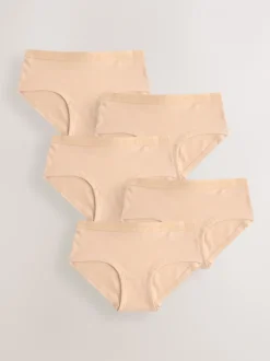Alle Ondergoed|Next - Verpakking van 5 hipsteronderbroeken (5-16 jr) Caramel-nude