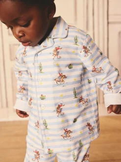 Pyjama's|Nachtkleding En Pyjama's|Next Cath Kidson Blue/White Cowboy - Single Button Through Pyjamas