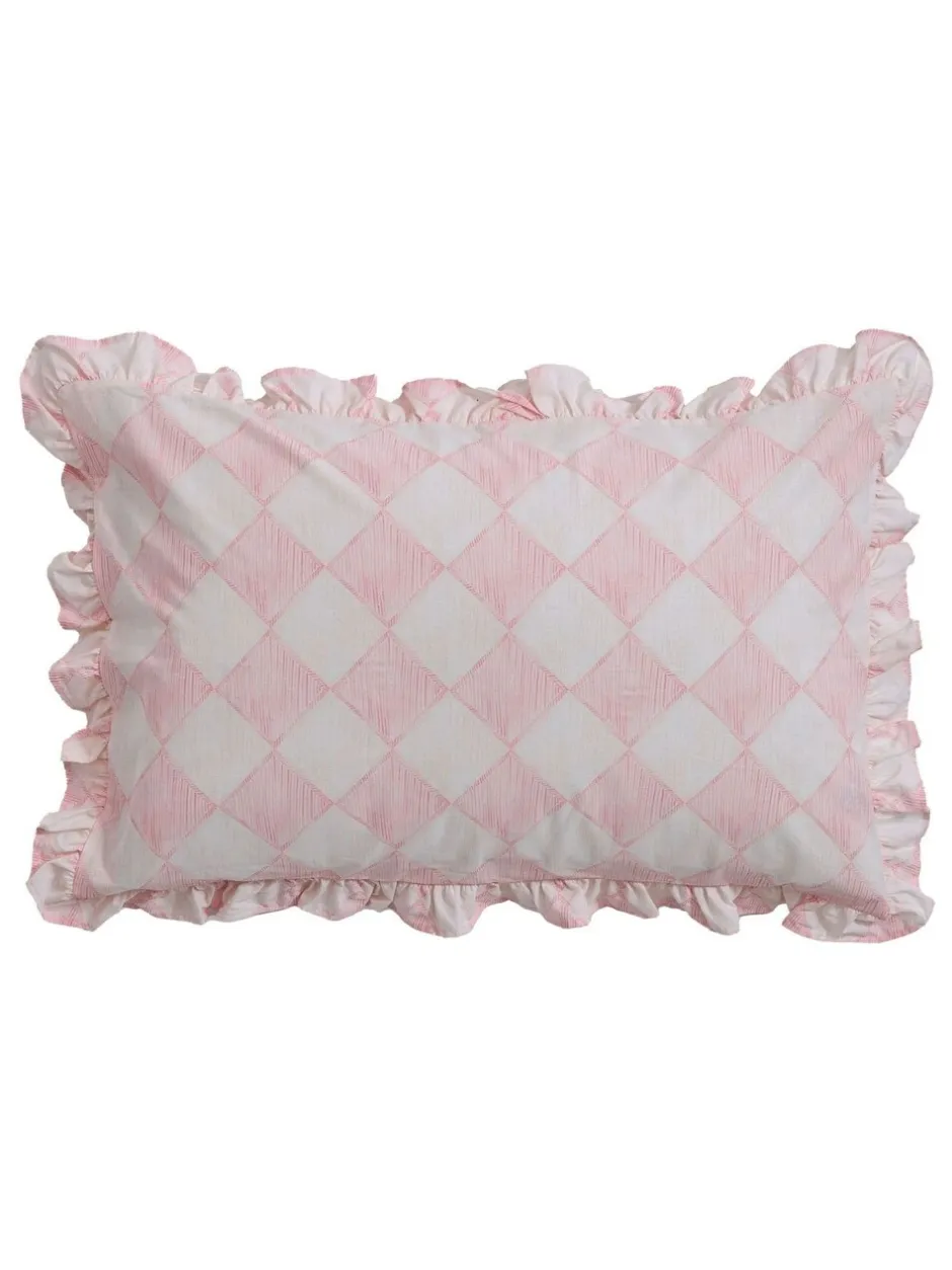 Beddengoedsets En Dekbedovertrekken|Cath Kidston 100% Cotton Duvet Cover and Pillowcase Set Pink Diamond Frill