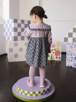 Jurken|Jurken*Next Cath Kidston Multi Navy Ditsy - Jurkje met kraag en lange mouwen (3mnd-8jr)