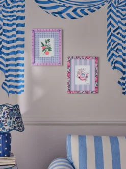 Canvassen En Kunst Voor Aan De Wand*Cath Kidston muurkunst Blauw/roze met bloemenprint