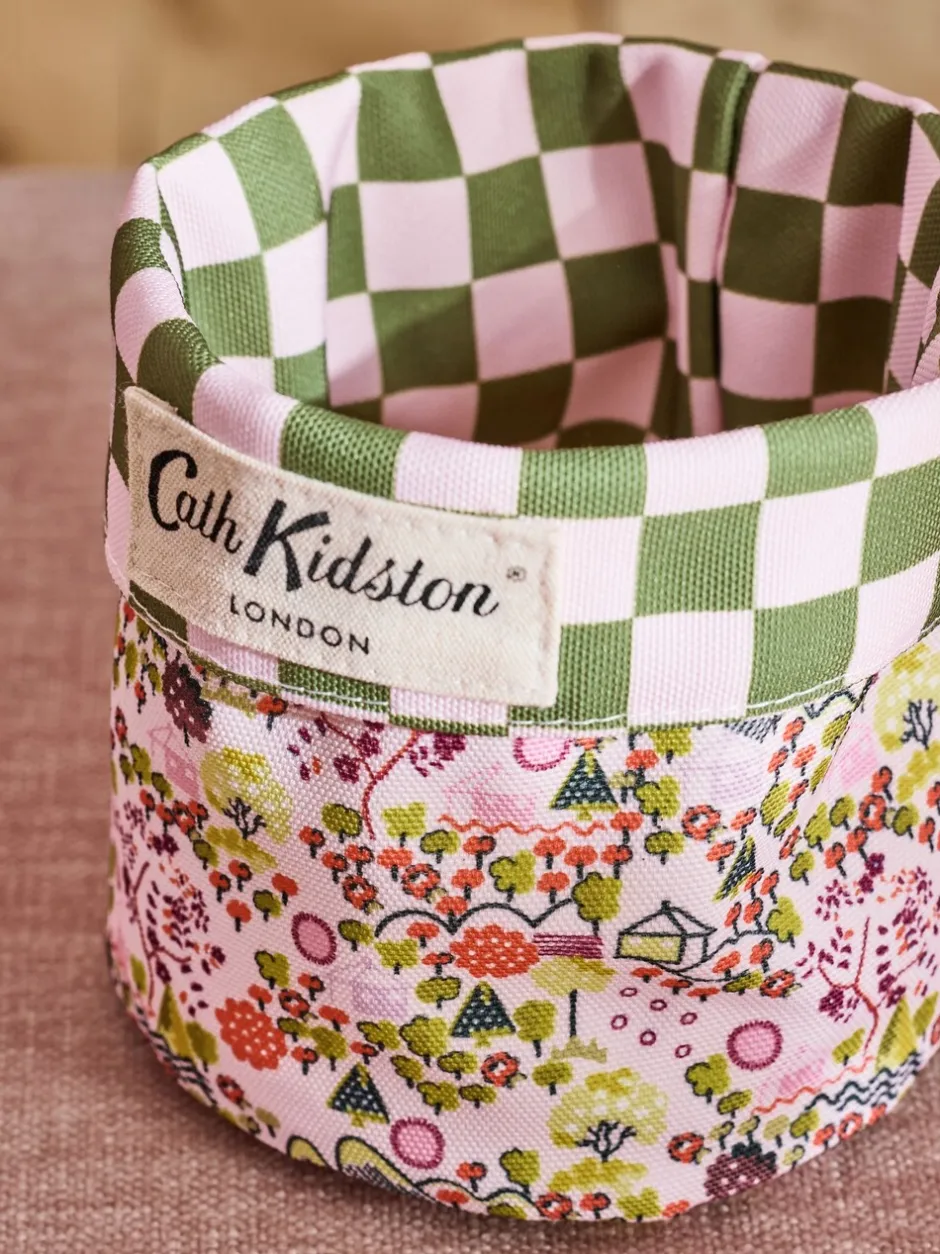 Thuiskantoor|Cath Kidston Reversible Storage Bags Groen/roze met fijne print