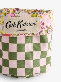 Thuiskantoor|Cath Kidston Reversible Storage Bags Groen/roze met fijne print