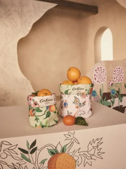 Thuiskantoor|Cath Kidston set van 2 omkeerbare opbergtassen Roze/Groene Paddington