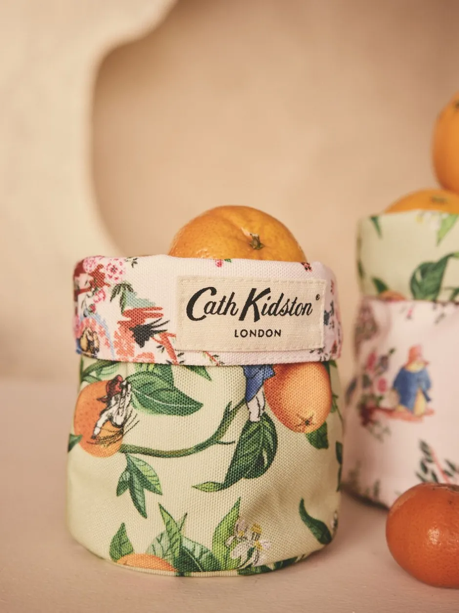 Thuiskantoor|Cath Kidston set van 2 omkeerbare opbergtassen Roze/Groene Paddington