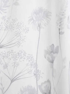 Catherine Lansfield|Gordijnen|Catherine Lansfield - Doorzichtige sluiergordijnen met lieflijke weidebloemenprint en bovenaan een insteeksleuf