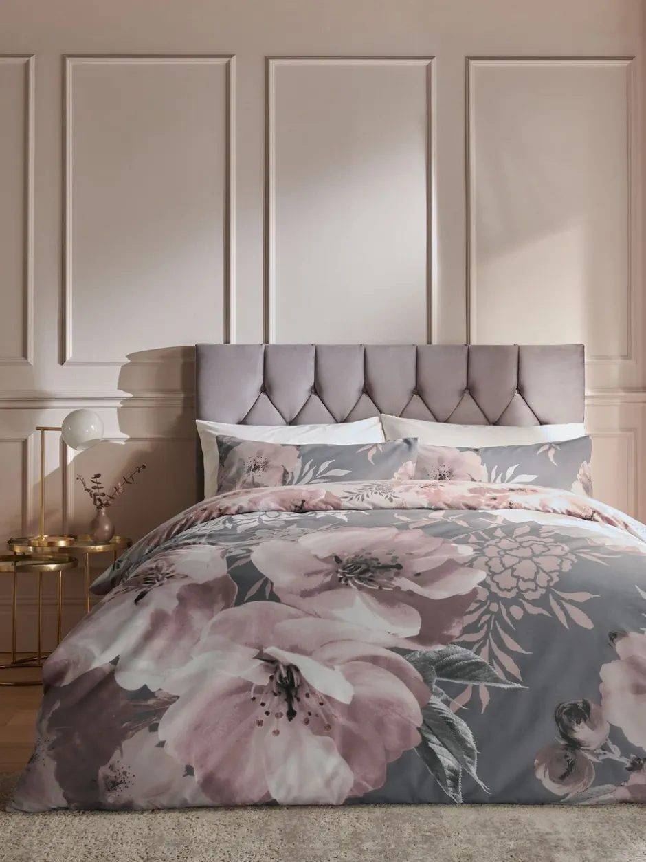 Catherine Lansfield*Catherine Lansfield - Dramatic - Set van dekbedovertrek en kussensloop met bloemenprint