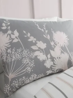 Catherine Lansfield|Catherine Lansfield - Meadowsweet omkeerbare dekbedovertrekset met bloemenprint Grijs