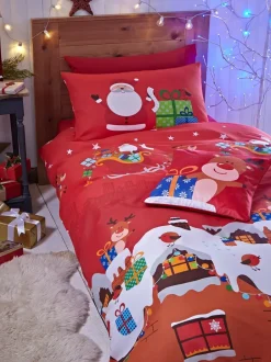 Catherine Lansfield*Catherine Lansfield - Santa's Christmas Presents - Set van dekbedovertrek en kussensloop