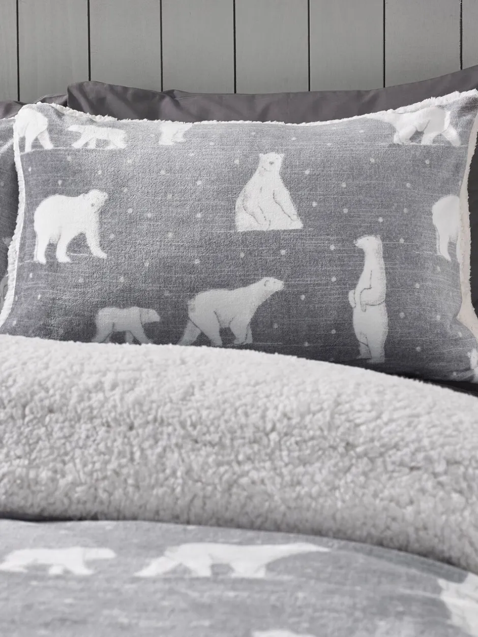 Catherine Lansfield|Catherine Lansfield Cosy Polar Bear Soft Sherpa Duvet Cover Set