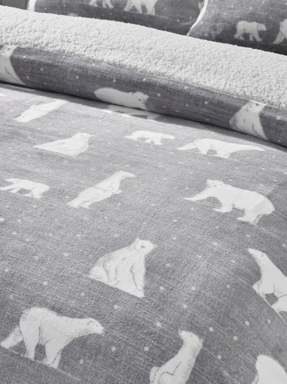 Catherine Lansfield|Catherine Lansfield Cosy Polar Bear Soft Sherpa Duvet Cover Set