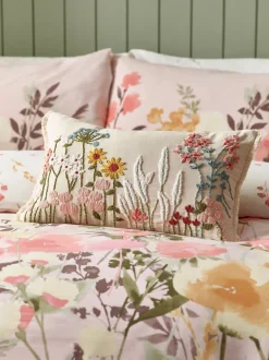 Catherine Lansfield|Catherine Lansfield Countryside Floral Embellished Cushion