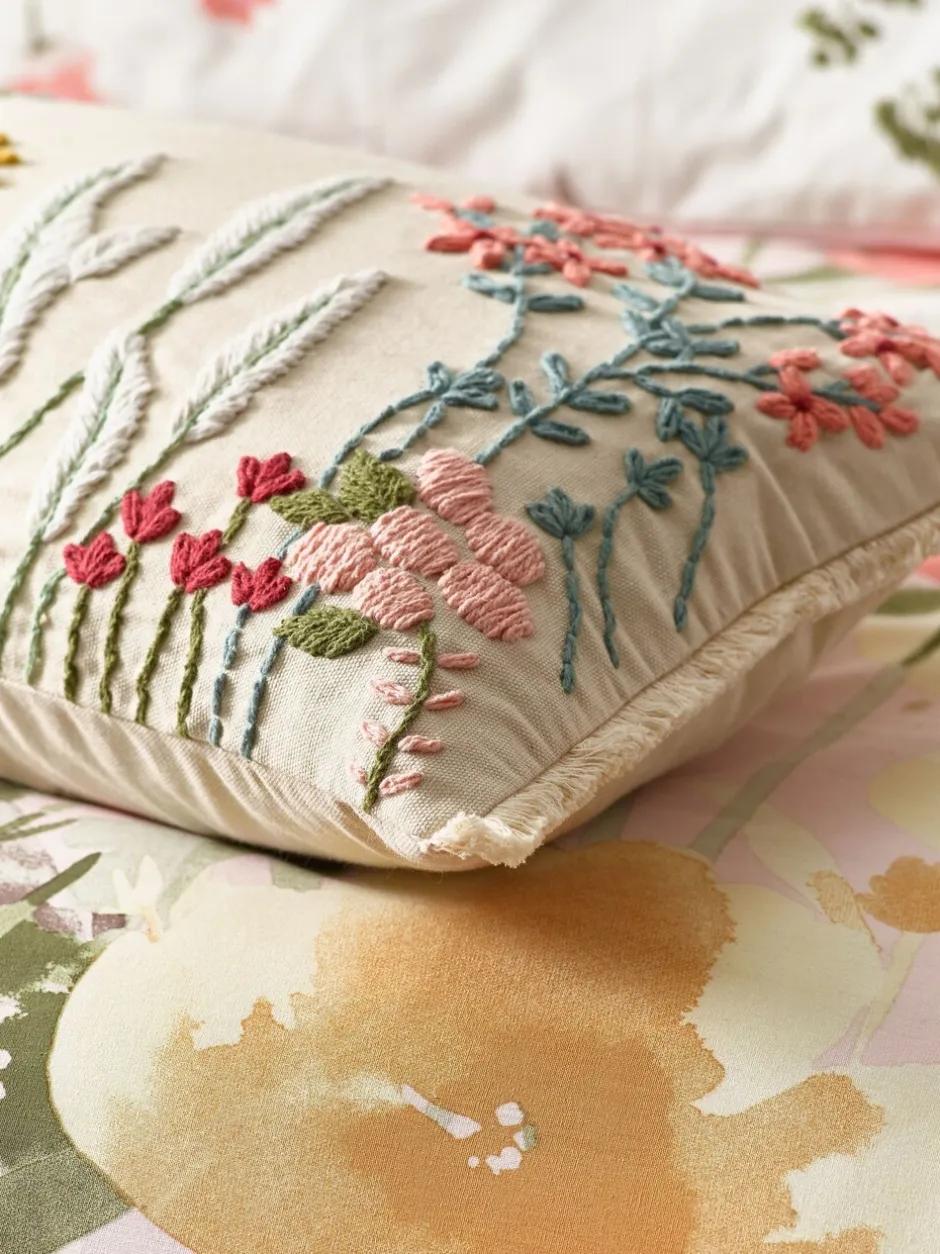 Catherine Lansfield|Catherine Lansfield Countryside Floral Embellished Cushion