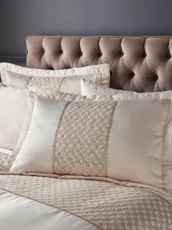 Dekbedden En Kussens*Catherine Lansfield Deco glamour doorgestikte kussenslopen met pailletten