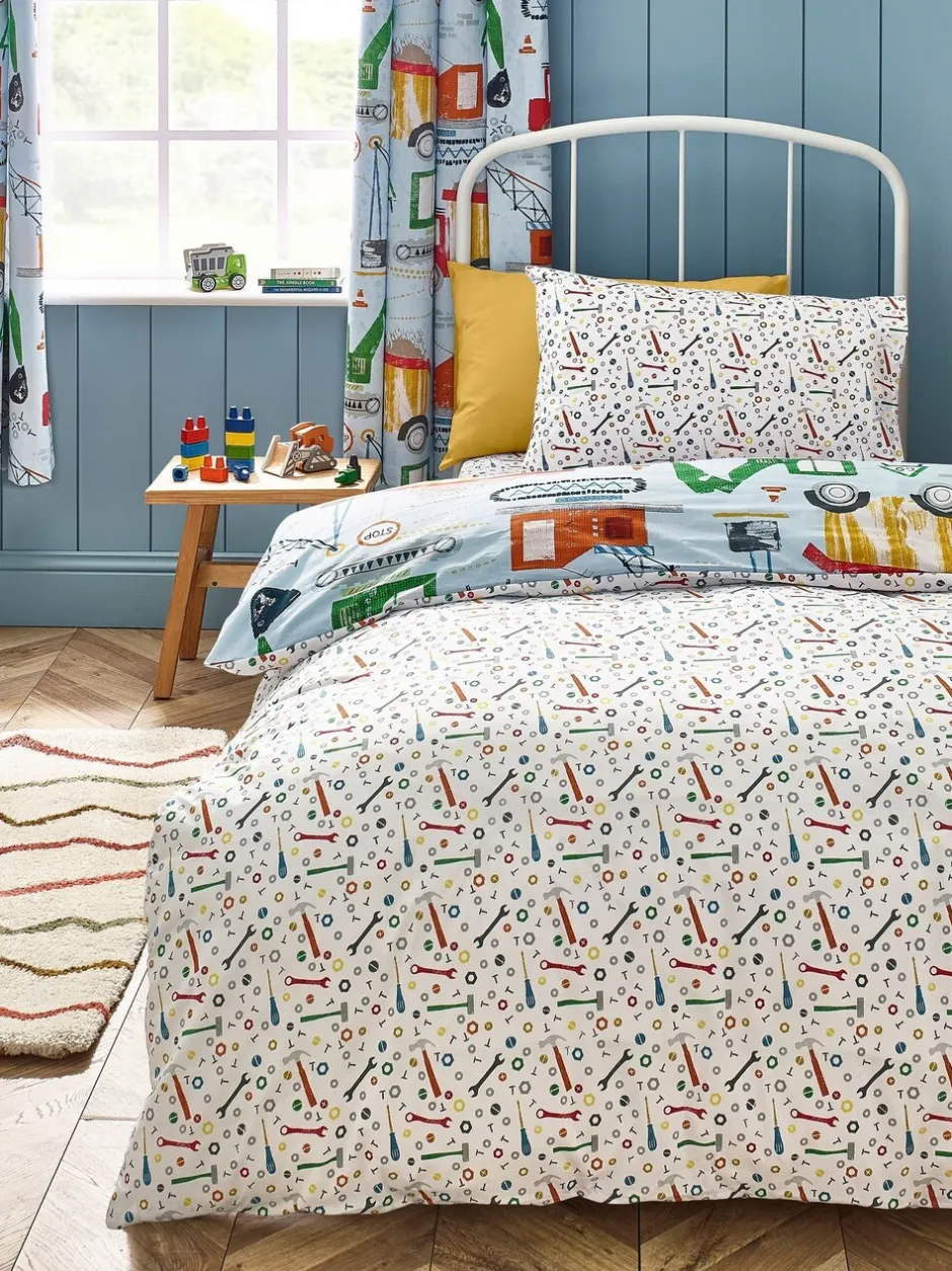 Catherine Lansfield|Kinderbeddengoed|Catherine Lansfield Digger Dreams Reversible Duvet Cover Set