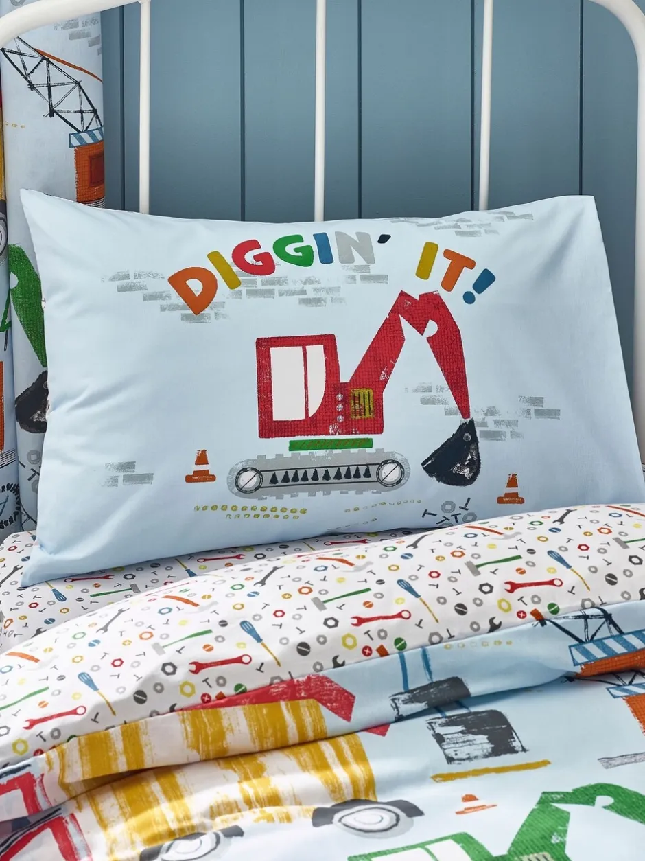 Catherine Lansfield|Kinderbeddengoed|Catherine Lansfield Digger Dreams Reversible Duvet Cover Set