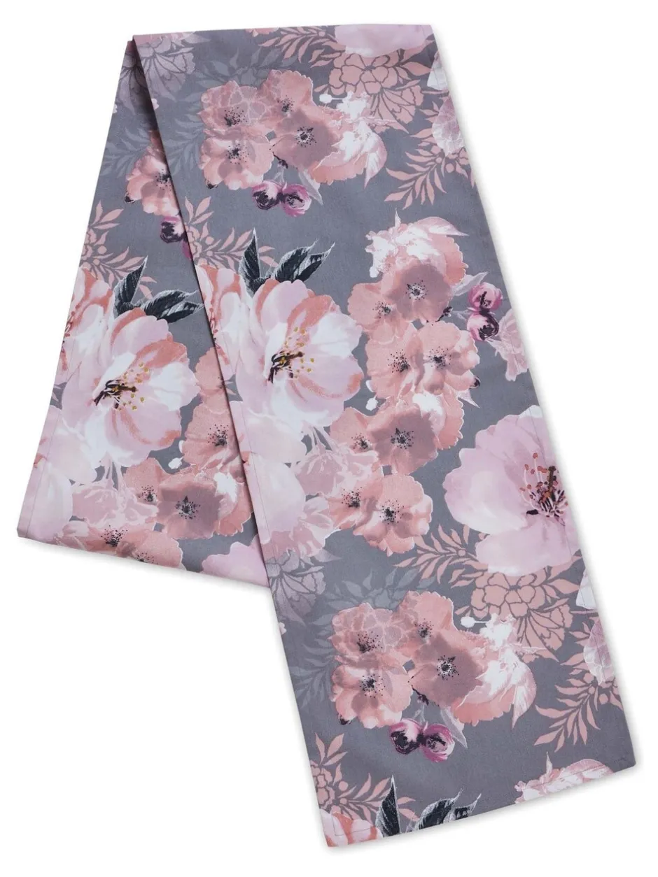 Tafellinnen En Placemats |Catherine Lansfield Dramatic Floral 100% Cotton Table Runner