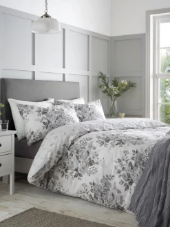 Catherine Lansfield|Catherine Lansfield Elinda omkeerbare dekbedovertrekset met bloemenprint