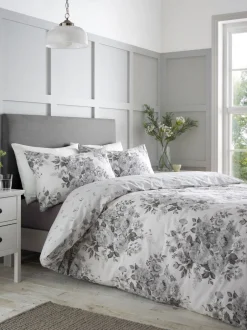 Catherine Lansfield|Catherine Lansfield Elinda omkeerbare dekbedovertrekset met bloemenprint