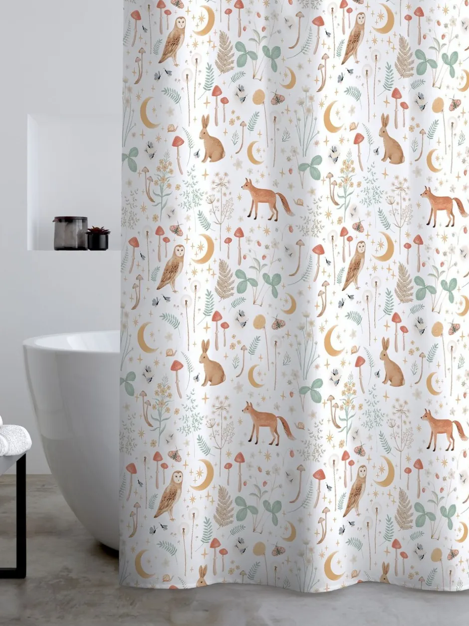Catherine Lansfield*Catherine Lansfield Enchanted Twilight Animal Shower Curtain Wit