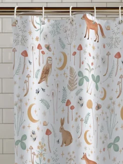 Catherine Lansfield*Catherine Lansfield Enchanted Twilight Animal Shower Curtain Wit