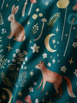 Catherine Lansfield|Beddengoedsets En Dekbedovertrekken|Catherine Lansfield Enchanted Twilight dekbedovertrek met dierenprint en kussensloop Groen