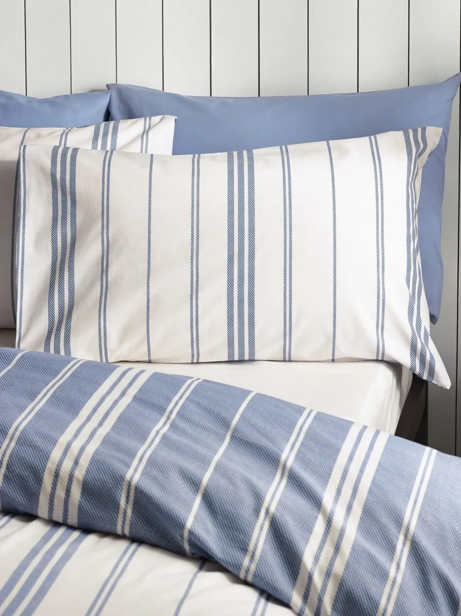 Catherine Lansfield|Catherine Lansfield Harbour Stripe Reversible Duvet Cover Set