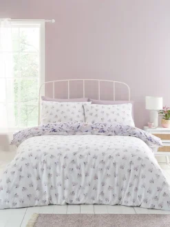 Catherine Lansfield*Catherine Lansfield Isadora Floral Reversible Duvet Cover Set Lila