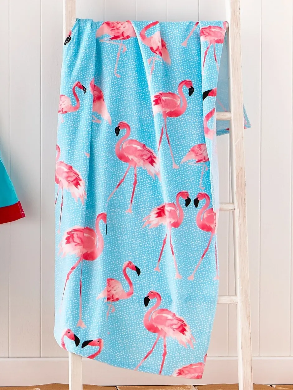 Catherine Lansfield*Catherine Lansfield katoenen strandhanddoek met flamingoprint