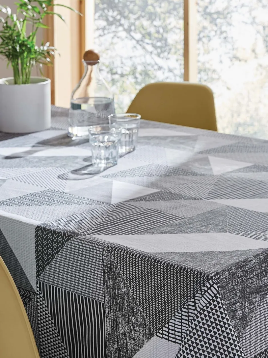 Tafellinnen En Placemats *Catherine Lansfield Larsson Geo 100% katoenen tafelkleed Grijs