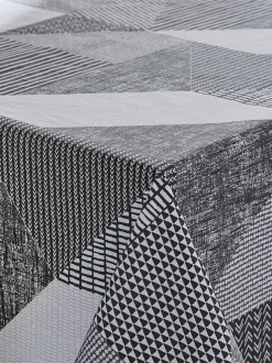 Tafellinnen En Placemats *Catherine Lansfield Larsson Geo 100% katoenen tafelkleed Grijs