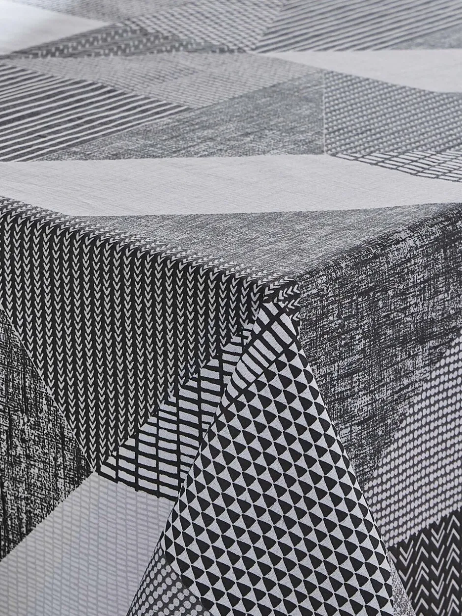 Tafellinnen En Placemats *Catherine Lansfield Larsson Geo 100% katoenen tafelkleed Grijs