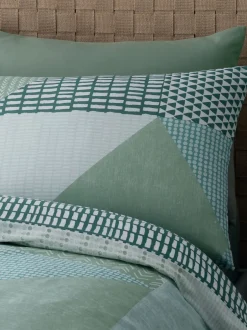 Catherine Lansfield*Catherine Lansfield Larsson set van dekbedovertrek en sloop met geometrische print
