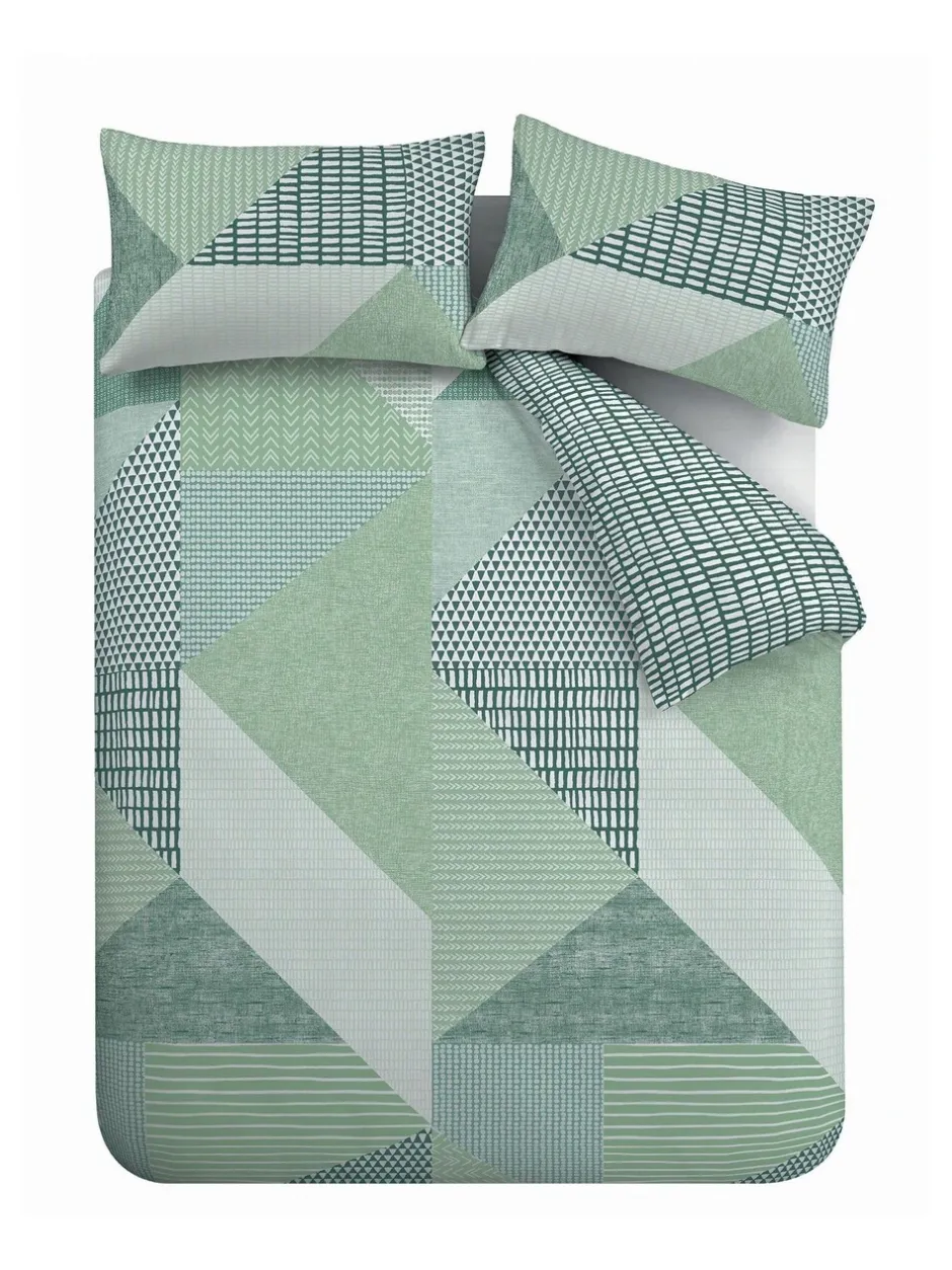 Catherine Lansfield*Catherine Lansfield Larsson set van dekbedovertrek en sloop met geometrische print