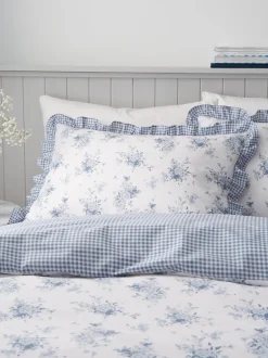 Catherine Lansfield*Catherine Lansfield Lucie Floral Frill Reversible Duvet Cover Set