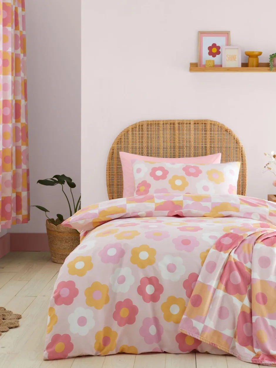 Catherine Lansfield|Kinderbeddengoed*Catherine Lansfield Retro Daisy omkeerbare dekbedovertrekset