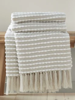 Catherine Lansfield|Catherine Lansfield Stab Stitch Throw Natuurlijk