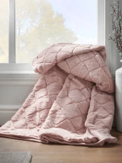 Catherine Lansfield*Catherine Lansfield Teddy behaaglijke en zachte geruite bedloper van fleece