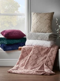 Catherine Lansfield*Catherine Lansfield Teddy behaaglijke en zachte geruite bedloper van fleece