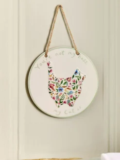 Decoraties|Next Ceramic Floral Cat Person Hanging Decoration