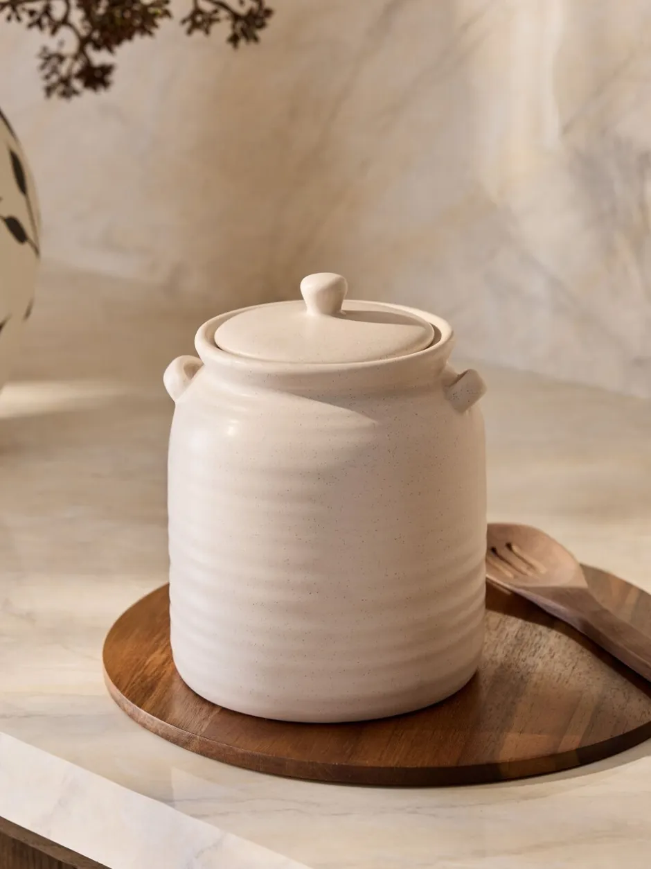 Keukenopslag*Next Ceramic Ribbed Biscuit Jar