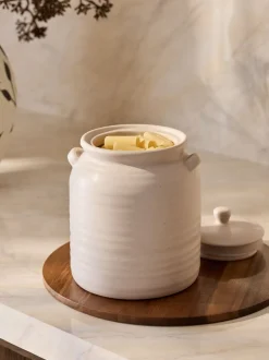 Keukenopslag*Next Ceramic Ribbed Biscuit Jar
