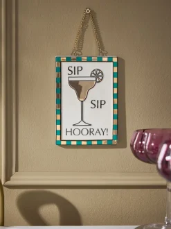 Decoraties*Next Ceramic Sip Sip Hooray Hanging Decoration
