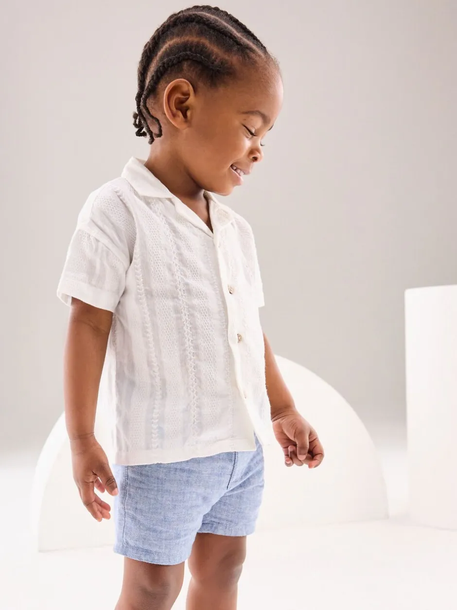 Shorts|Shorts*Next Chambray blauw - Chinoshort (3 mnd-7 jr)