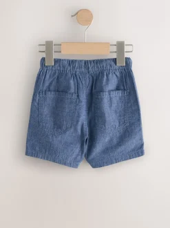 Shorts|Shorts|Next Chambray blauw - Shorts met trekkoord (3mnd-7jr)