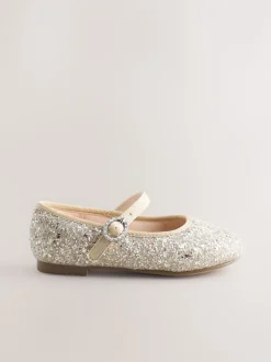 Gelegenheidskleding|Next Champagne-goud - Mary Jane gelegenheidsschoenen voor bloemenmeisjes