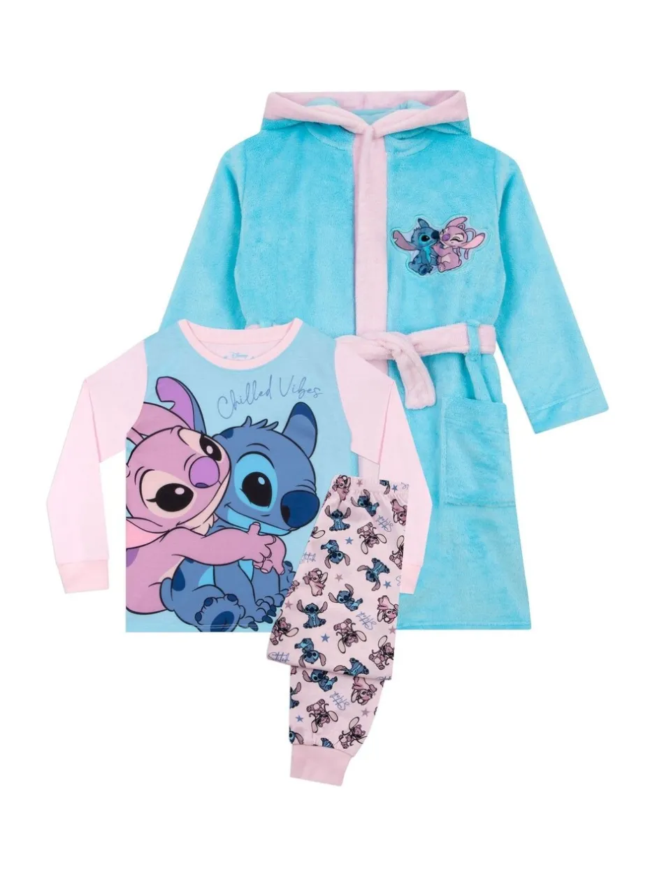 Kamerjassen*Character Disney Lilo And Stitch Dressing Gown And Pyjamas Set