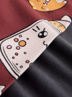 Tops|T-Shirts*Next Charcoal Grey Bubble Tea - Graphic Print Top and Leggings Set (3-16yrs)